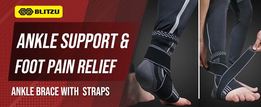 Ankle Brace With Adjustable Compression Support Strap for Achilles Tendonitis, Joint Pain Relief. Ankle Wrap for Women & Men. Sprained Ankle & Protectors Sleeve Heel Pain, Foot Arch