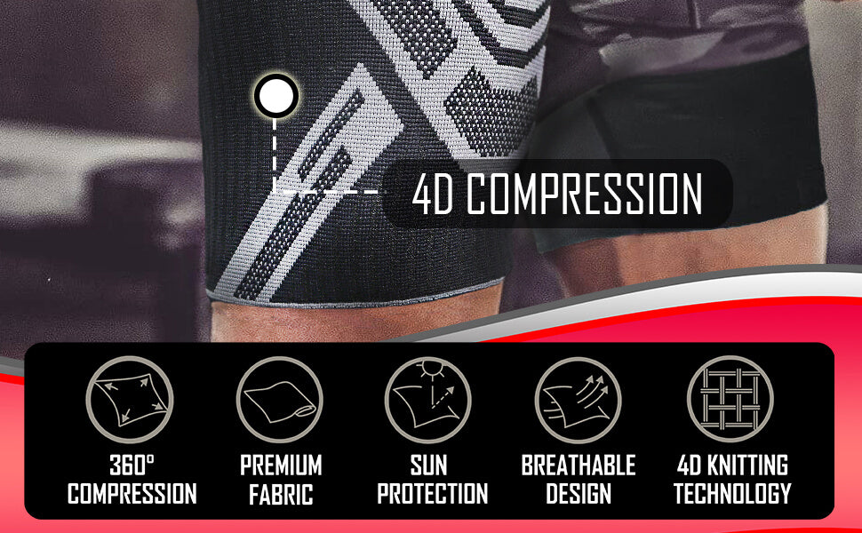 Compression Thigh Sleeve - Leg Support for Torn Hamstring, Quad Strains, and Pulled Muscle Treatment