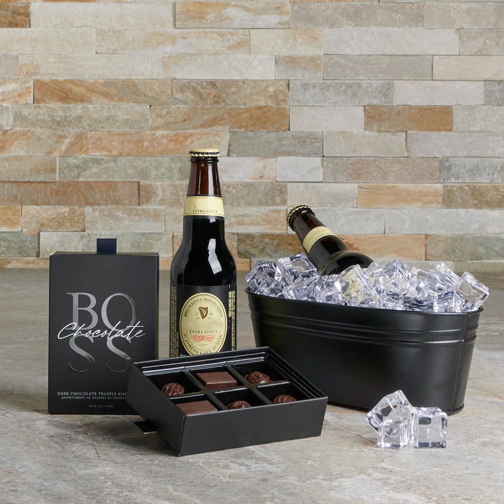 beer and chocolate gift set