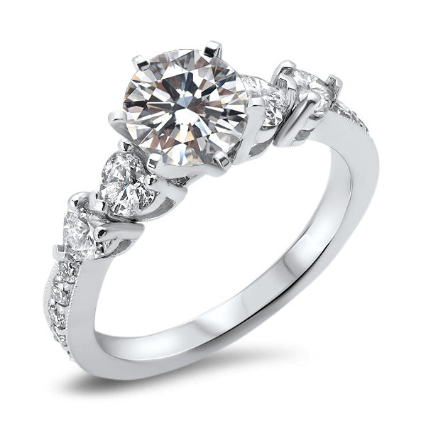 1 CT Round Diamond Engagement Ring