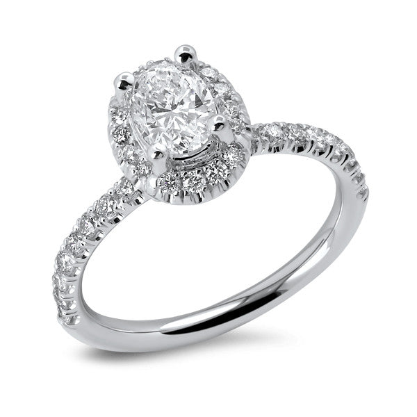 Oval Halo Diamond Engagement Ring