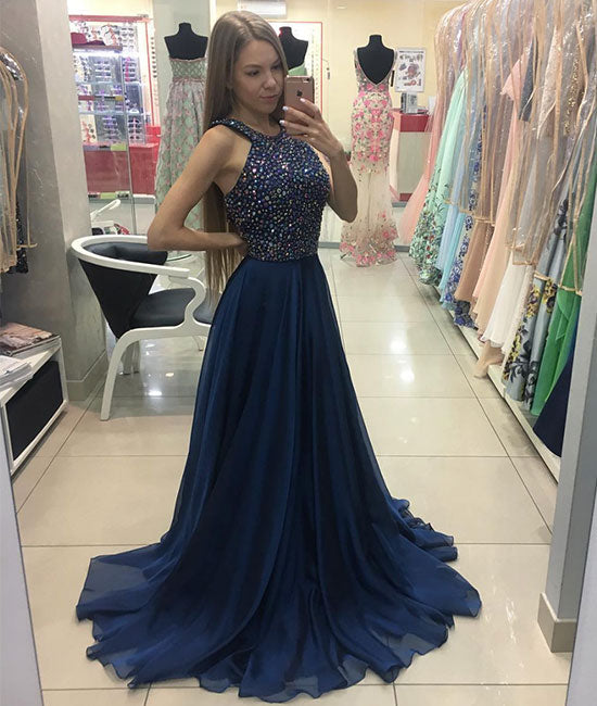 dark blue colour gown