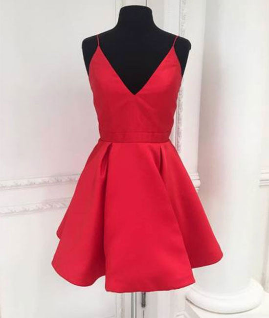 cute short red homecoming dresses