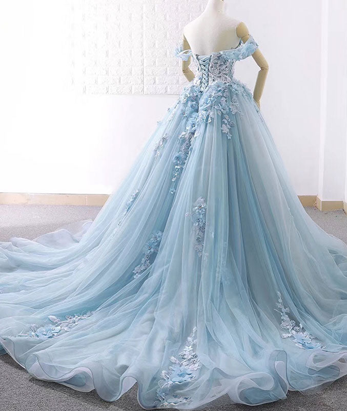 blue lace wedding dresses