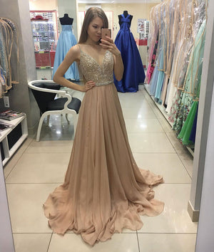 tan formal dresses