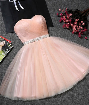 pink short prom dress