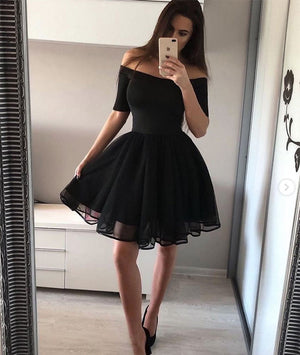 black short dress prom