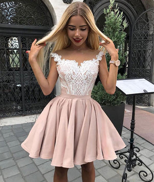 cute pink short dresses