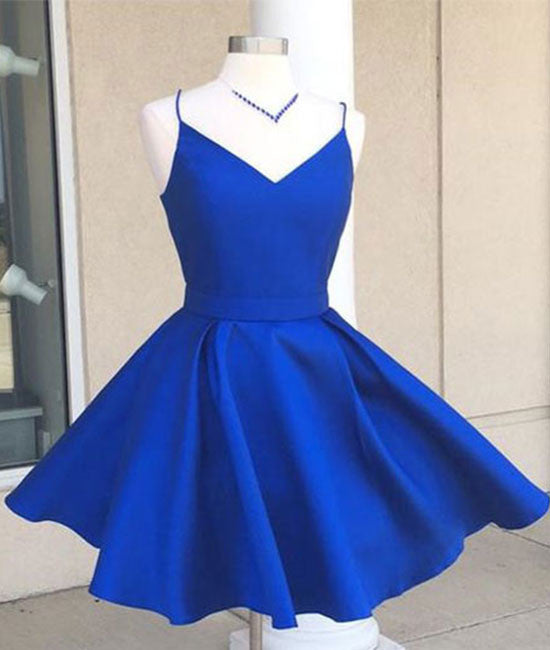 Simple Blue Homecoming Dresses Top ...