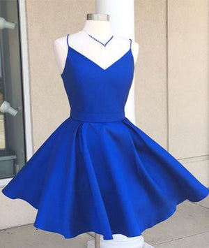 blue short formal dress