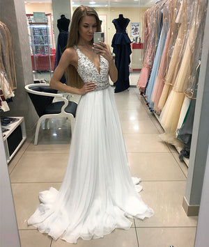 white long gown for prom