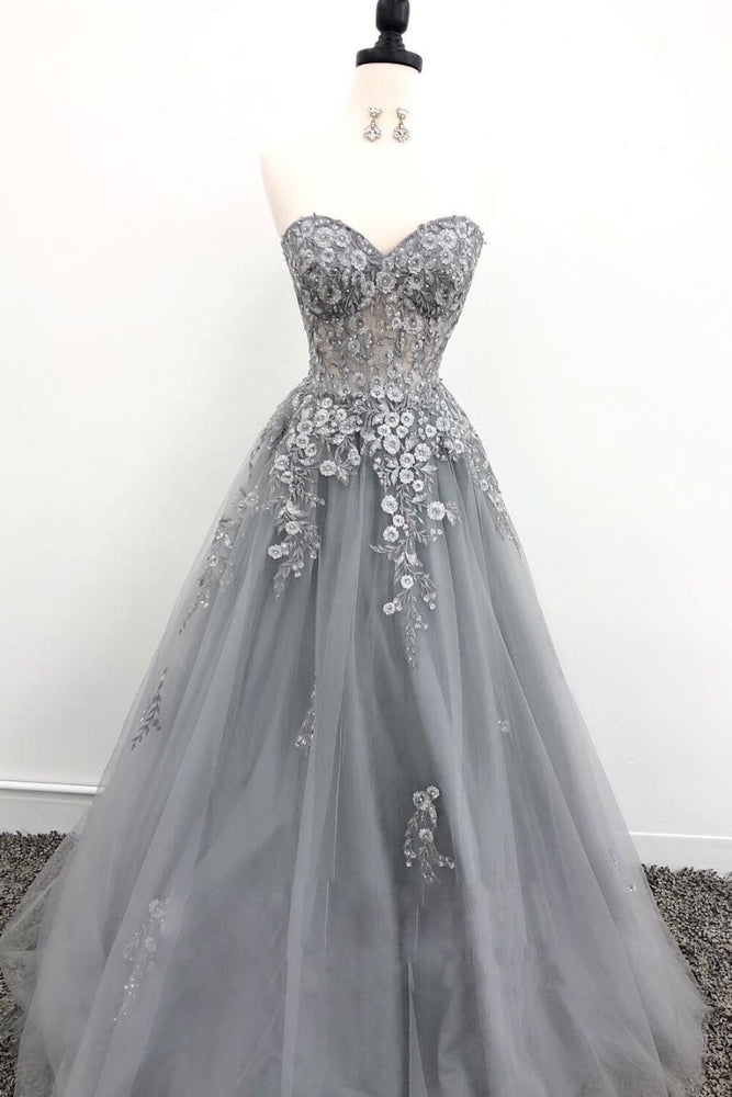 long gown gray