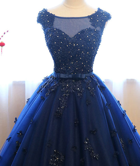 dark blue sweet 16 dresses