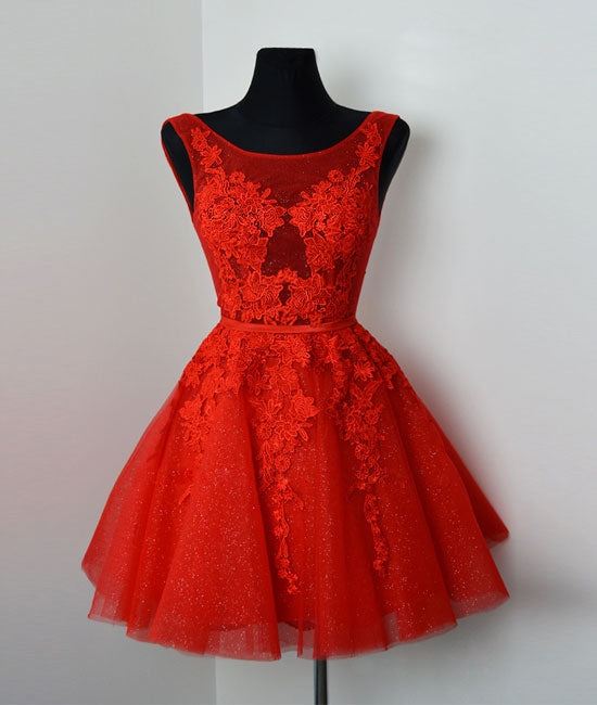 short red tulle dress