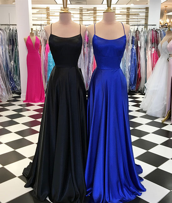 satin prom dresses long