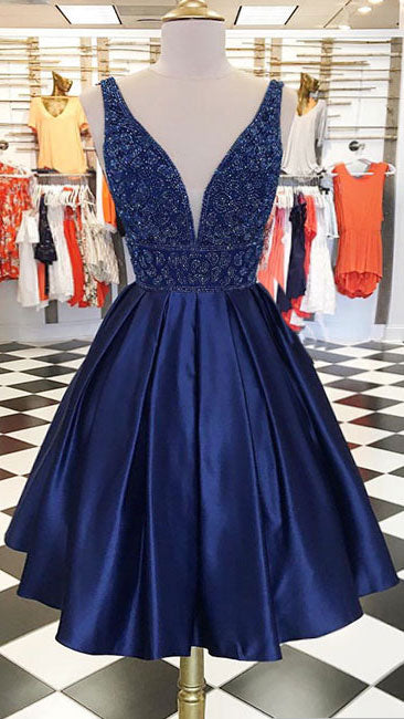 dark blue graduation dresses