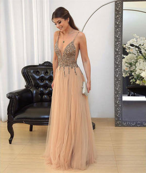 champagne sequin formal dress