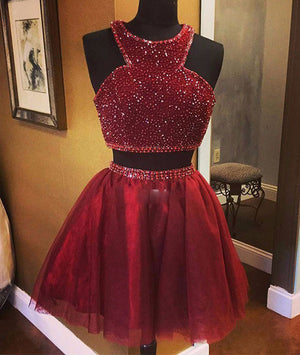 maroon and silver prom dresses