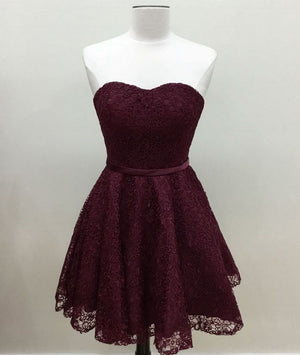 short burgundy dress