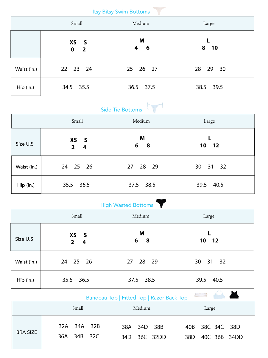 Basically Swim Size Chart – Boutine LA