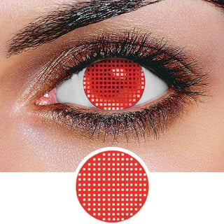 red zombie contact lenses