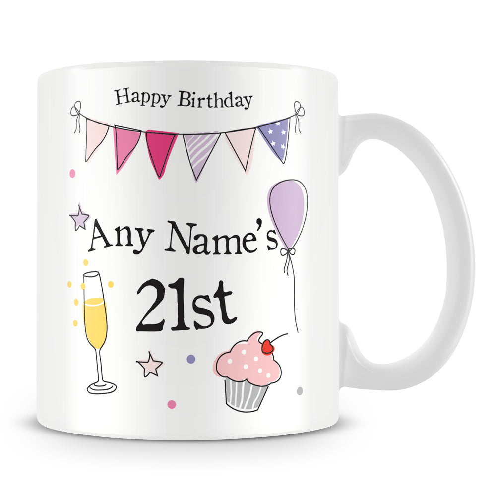 21st Birthday Mug Personalised Gift - P6 – MUGGZ