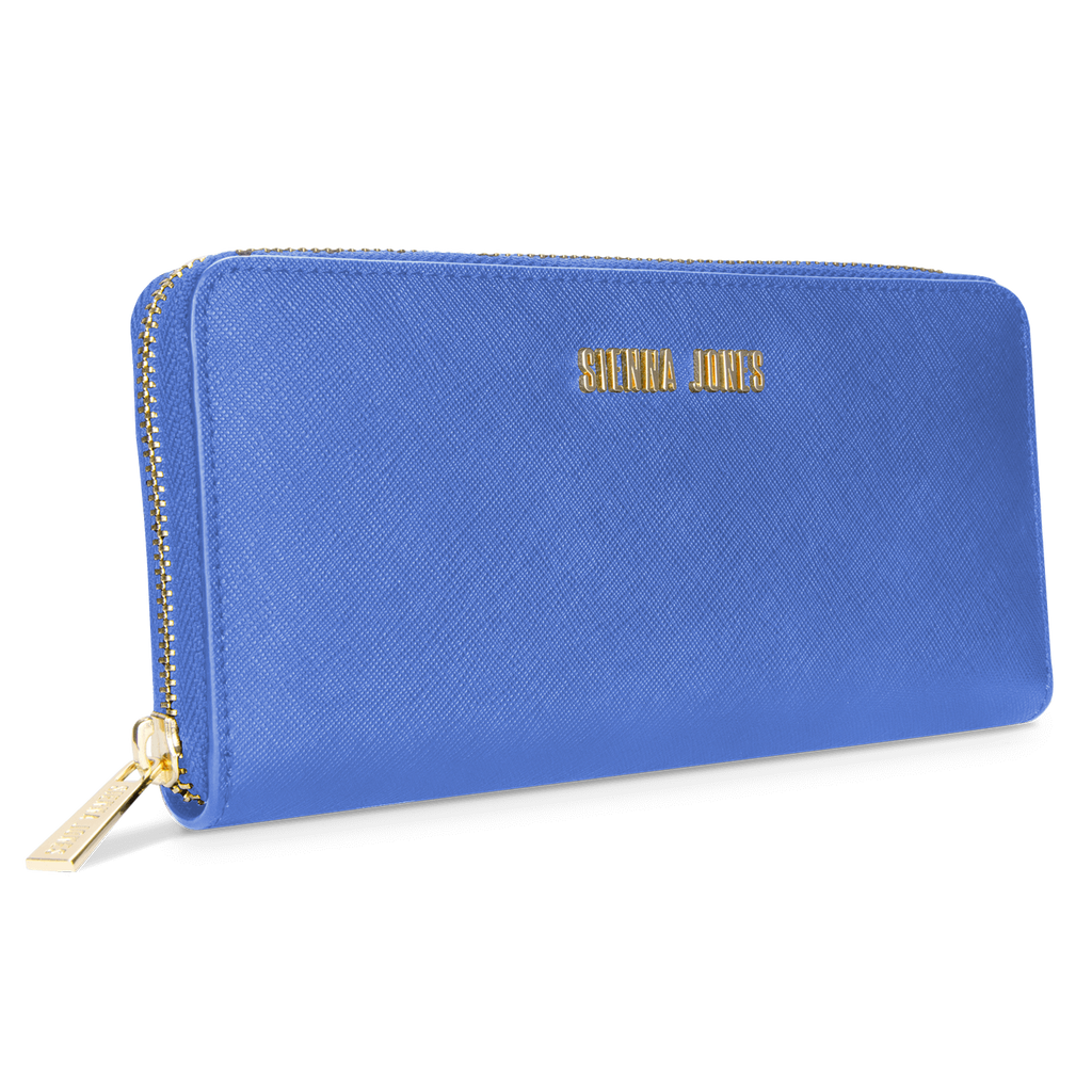 Zip Around Purse in Blue - Accessories | Sienna Jones