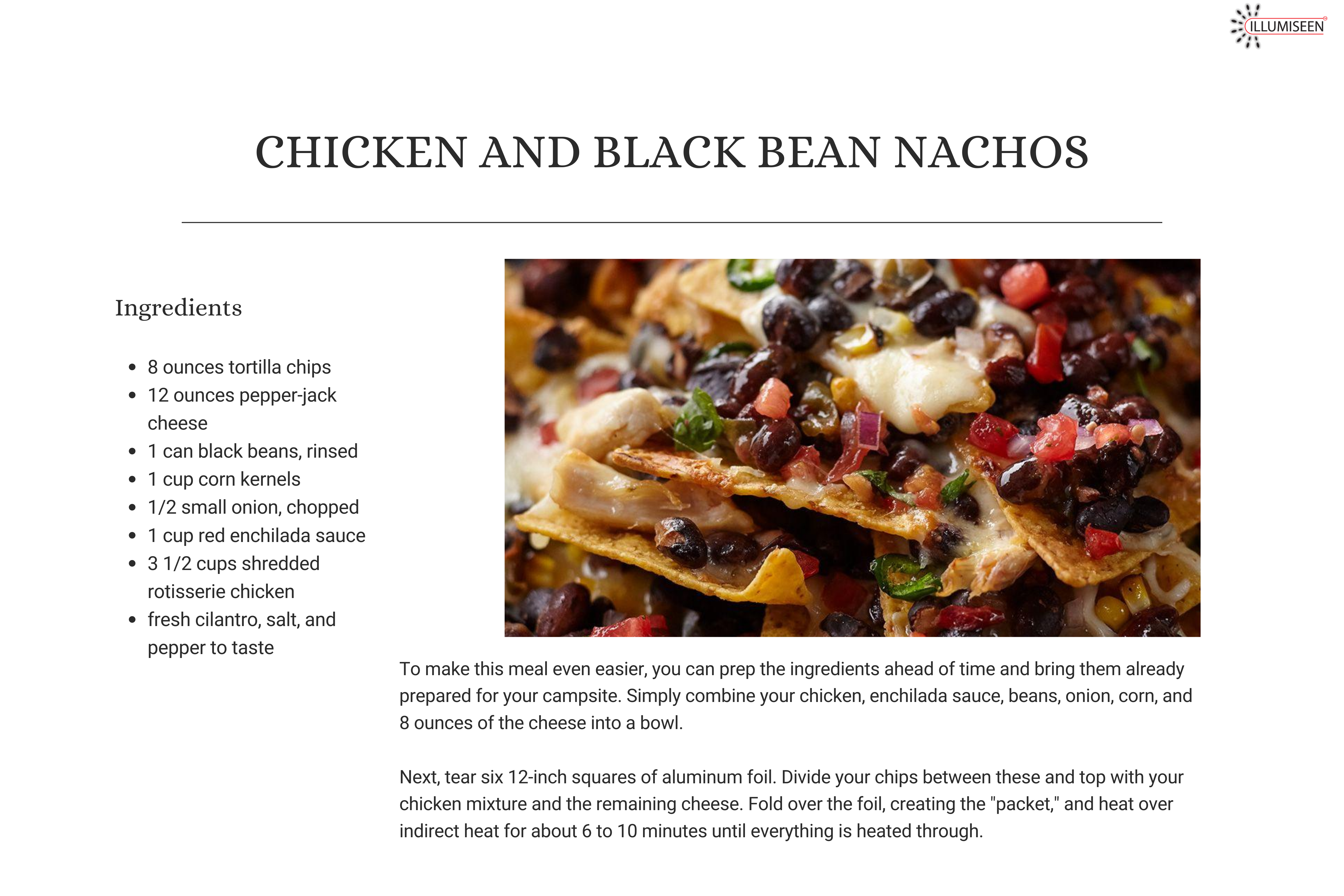 Chicken and Black Bean Nachos