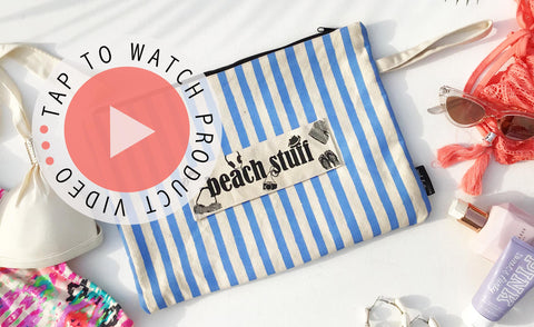 watch product video of beach bag