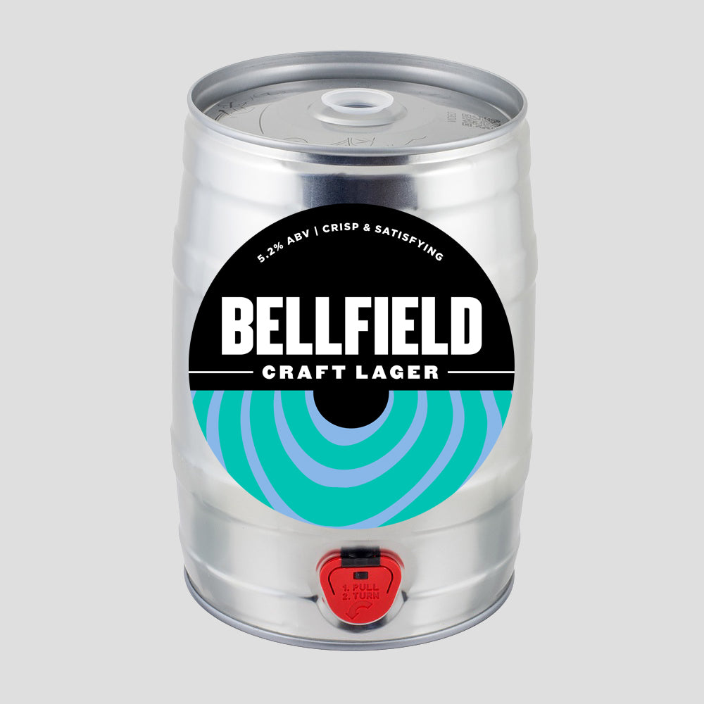 Craft Lager 5 litre mini keg Bellfield Brewery