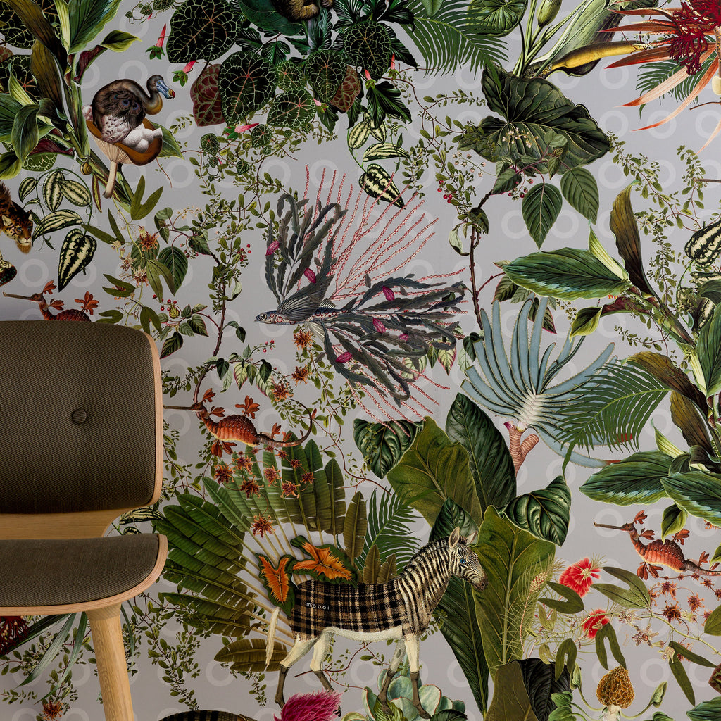 Arte x Moooi Wallcovering Menagerie of Extinct Animals Wallpaper | Jane