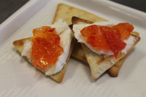 Pappy's Gourmet Sweet Red Pepper Jelly with Goat Cheese