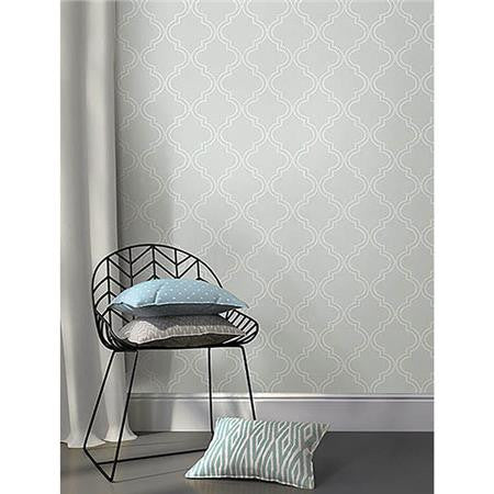 Grey Quatrefoil Peel And Stick Wallpaper By Wallpops – Wallpops UK