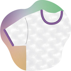 vector spot illustration of ringer cotton t-shirt