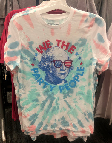 Screen printed tie-dye imitation t-shirt at Target
