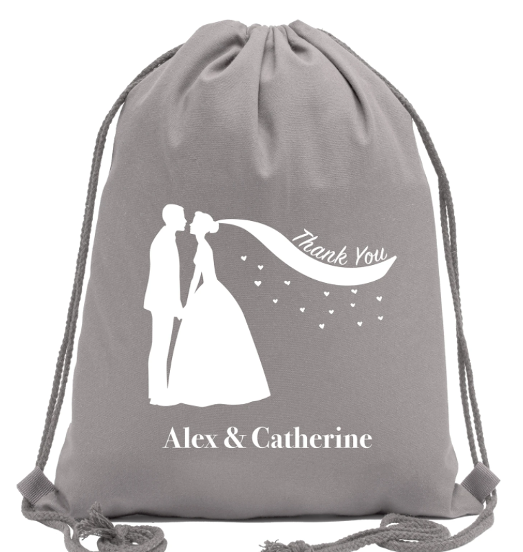 Mato & Hash Wedding Drawstring Bags - Cotton, Polyester, Mini-Polyester