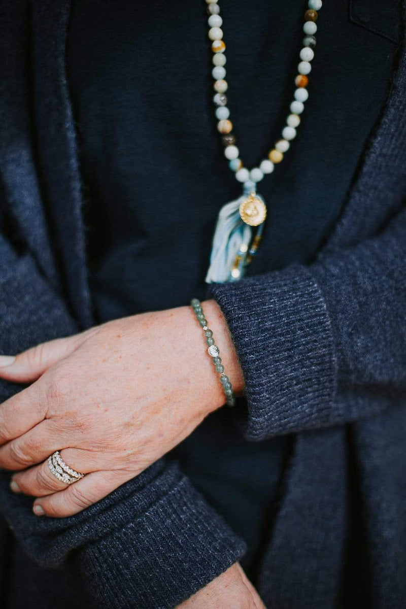 Earthy Riverstone Double Wrap Bracelet