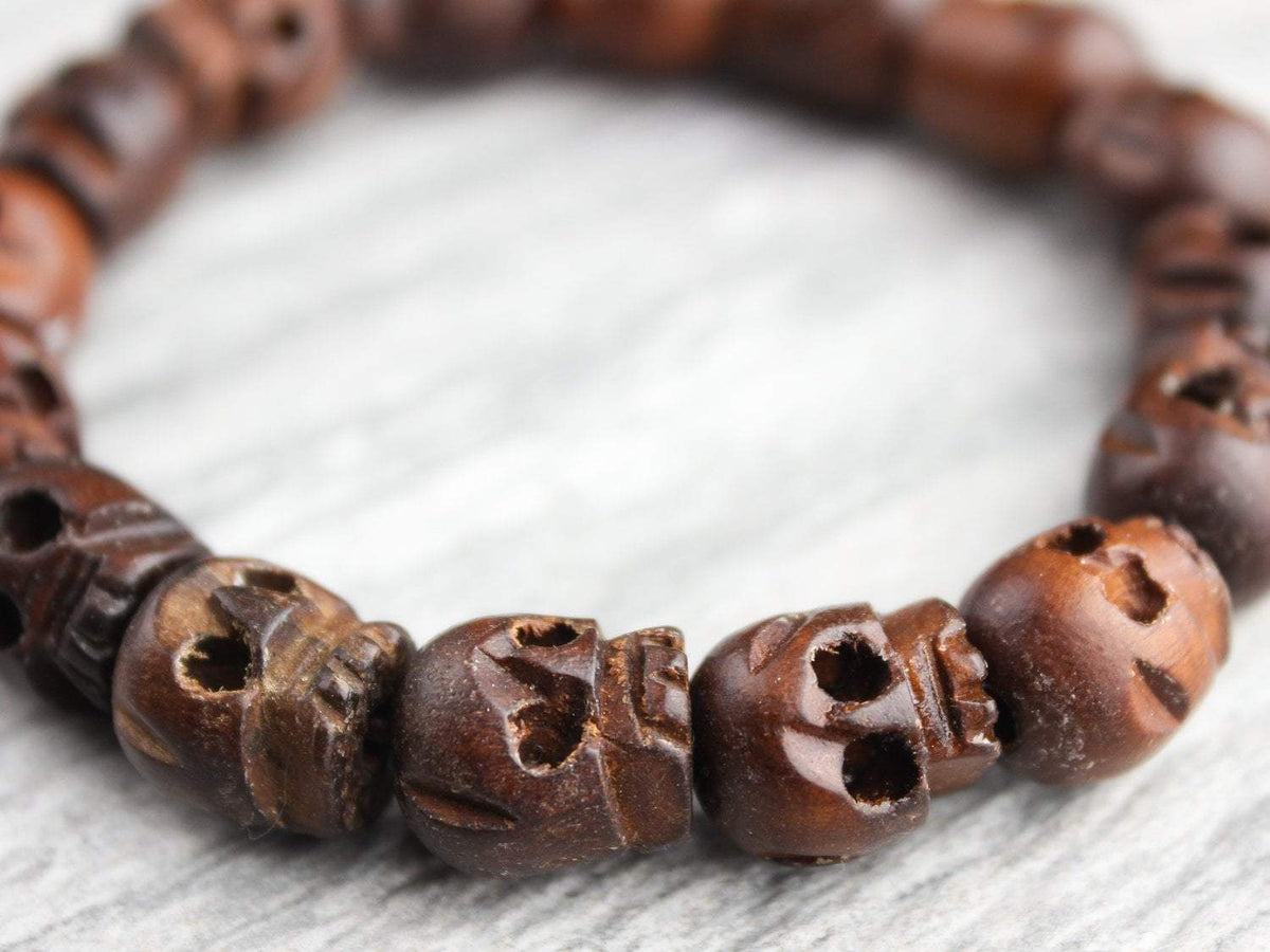 Bold Carved Skulls Bracelet - thedharmashop
