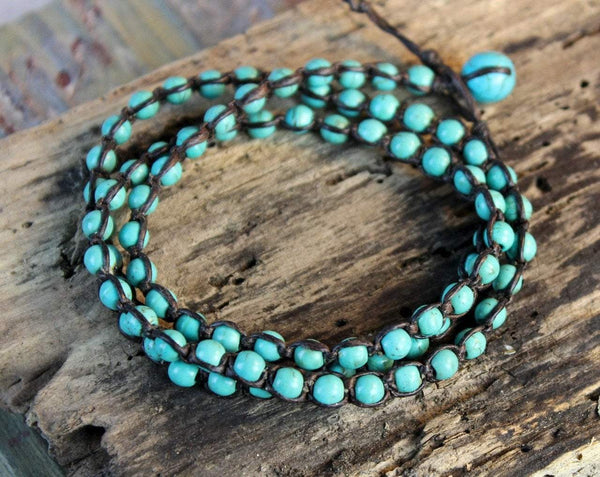 Trendy Turquoise Wrap Bracelet - DharmaShop