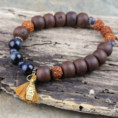 Revitalizing Bodhi Seed and Thai Amulet Wrist Mala - DharmaShop