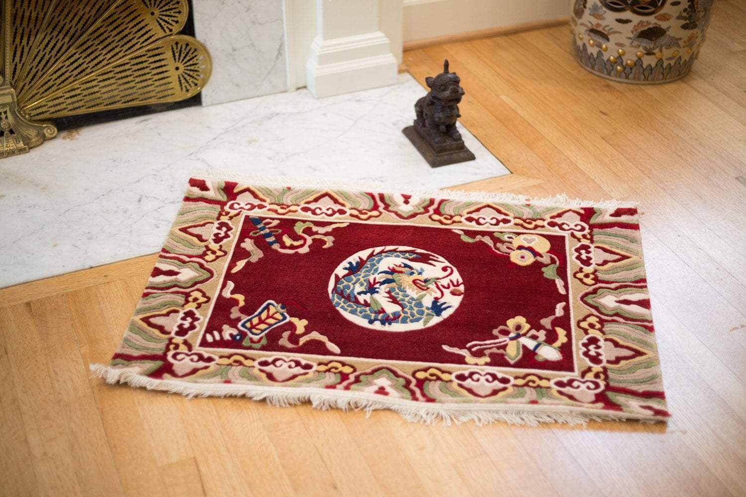 Strong Tibetan Dragon Carpet Thedharmashop