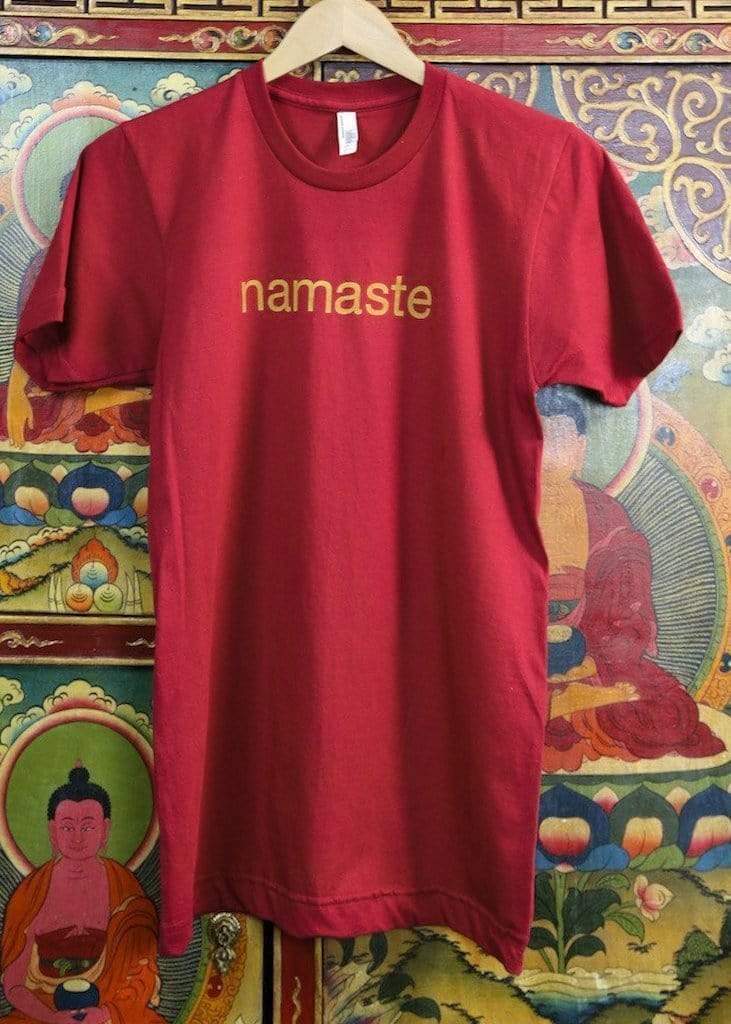 van mening zijn bubbel Voorspellen 100% Cotton Red Namaste T Shirt - DharmaShop