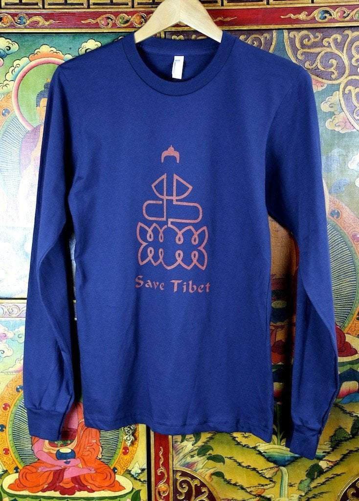 Save Tibet Long Sleeve Made in the USA T Shirt - DharmaShop
