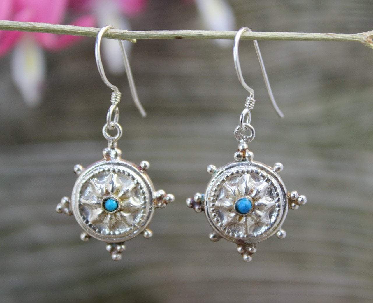 dharma wheel earrings