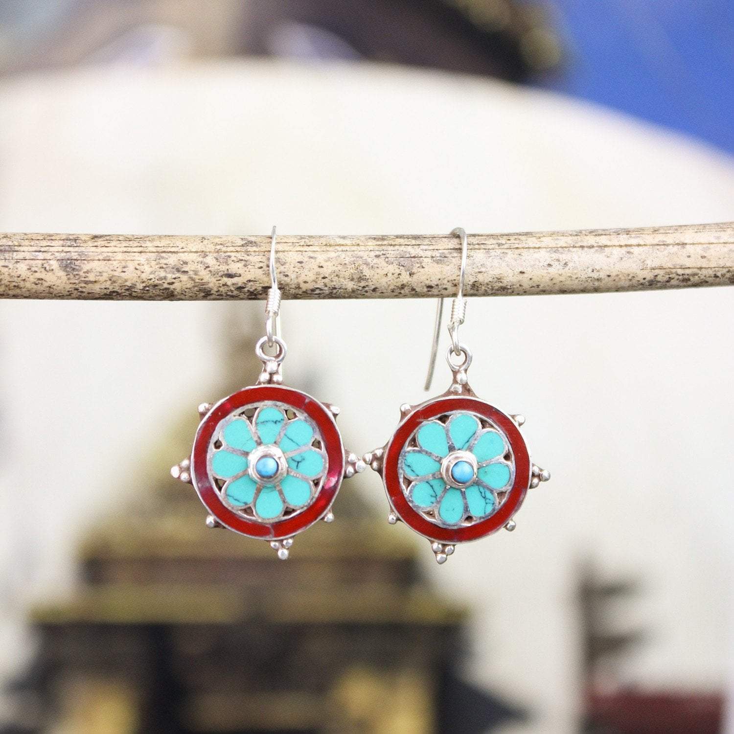 dharma wheel earrings