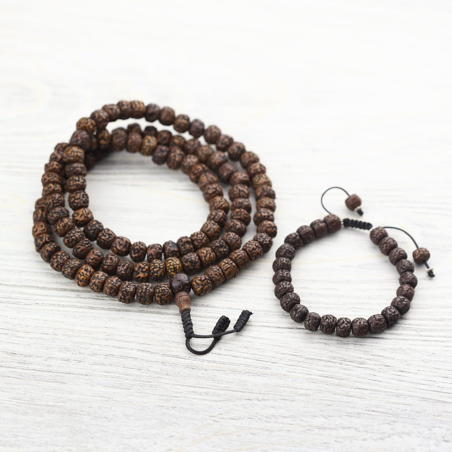 10mm-LARGE-BODHI-SEED-NUT-MALA-MANTRA-PRAYER-BEADS-Buddhist-monk-necklace-N39