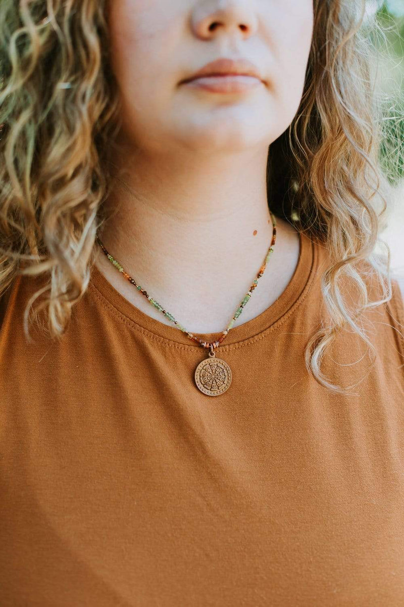 Black Copper Buddha Necklace Monk and Thai Archer