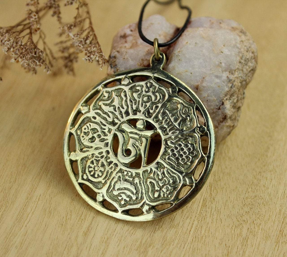 Large Auspicious Symbols Pendant - DharmaShop