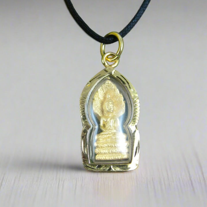 Gold Thai Buddha Amulet Naga - DharmaShop