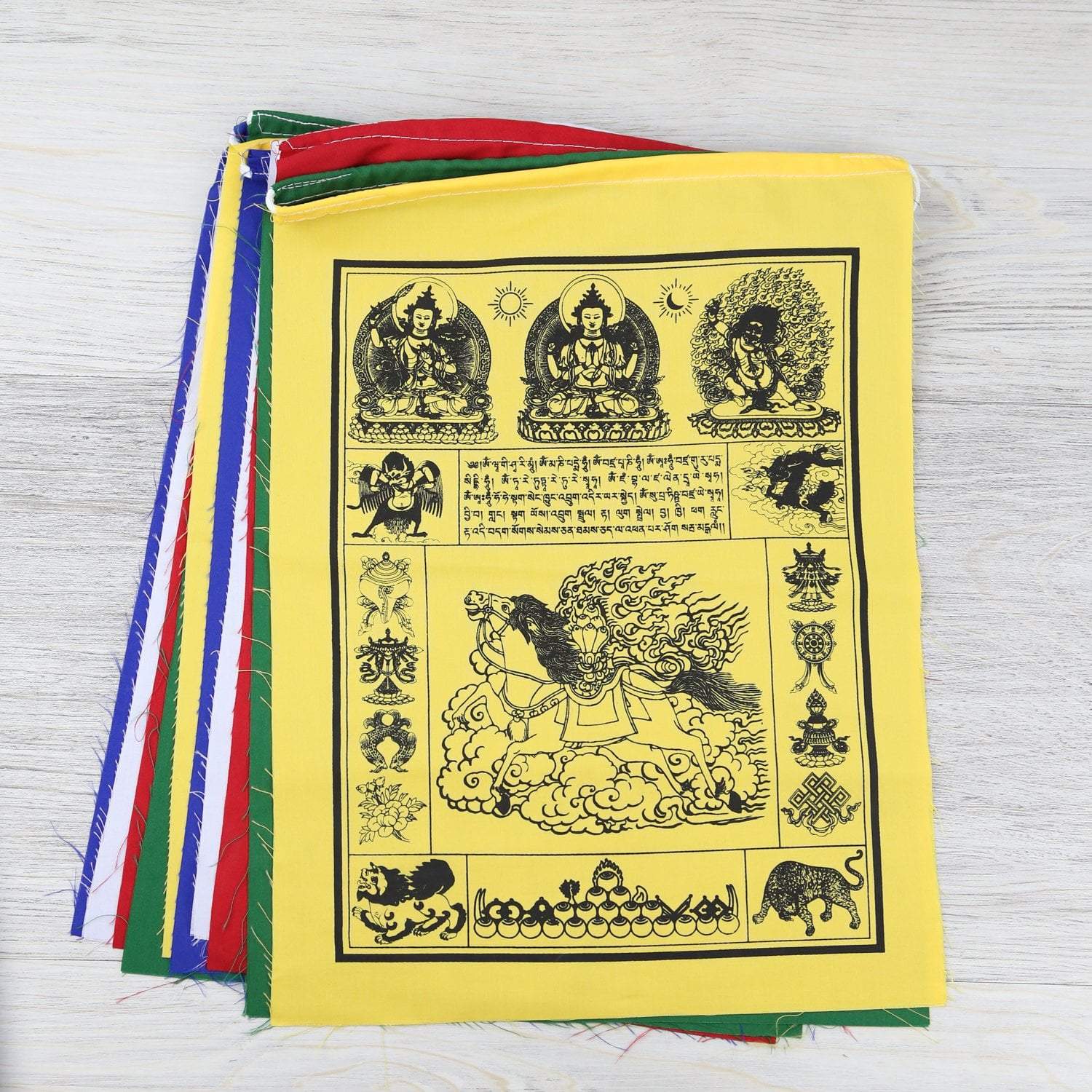 Tibetan Animals and Deities Prayer Flags